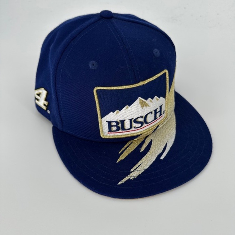 New‎ Era 59FIFTY NASCAR Busch Beer Kevin Harvick 4 Fitted Hat Blue 7 1/8